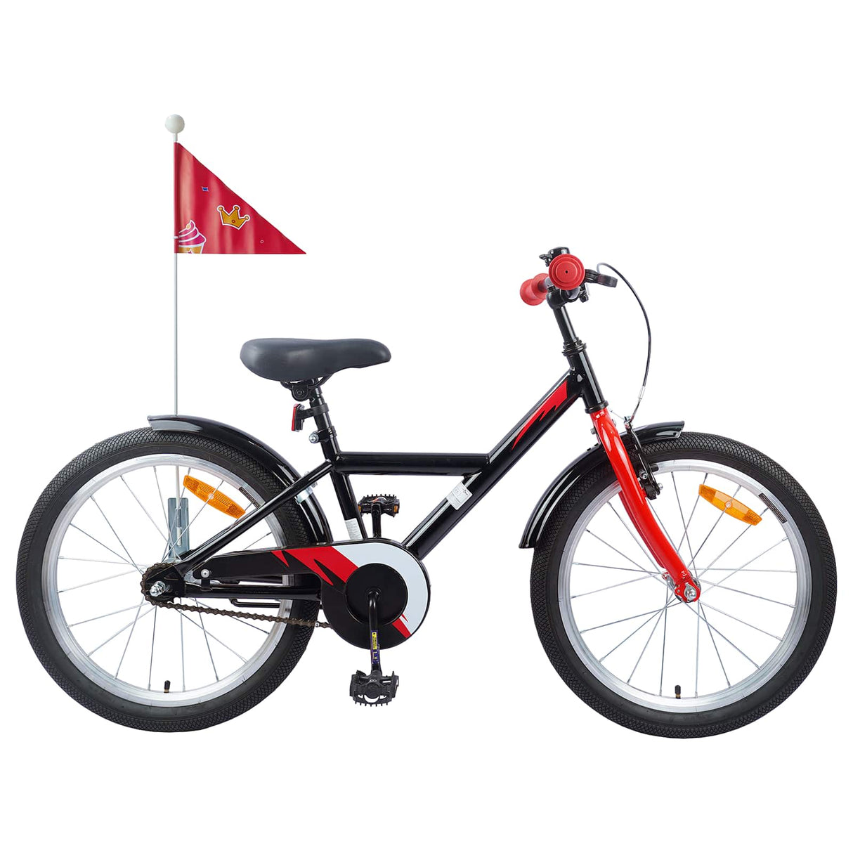 vidaXL Kinderfiets 12 Inch voor 2-4 jaar oud Zwart