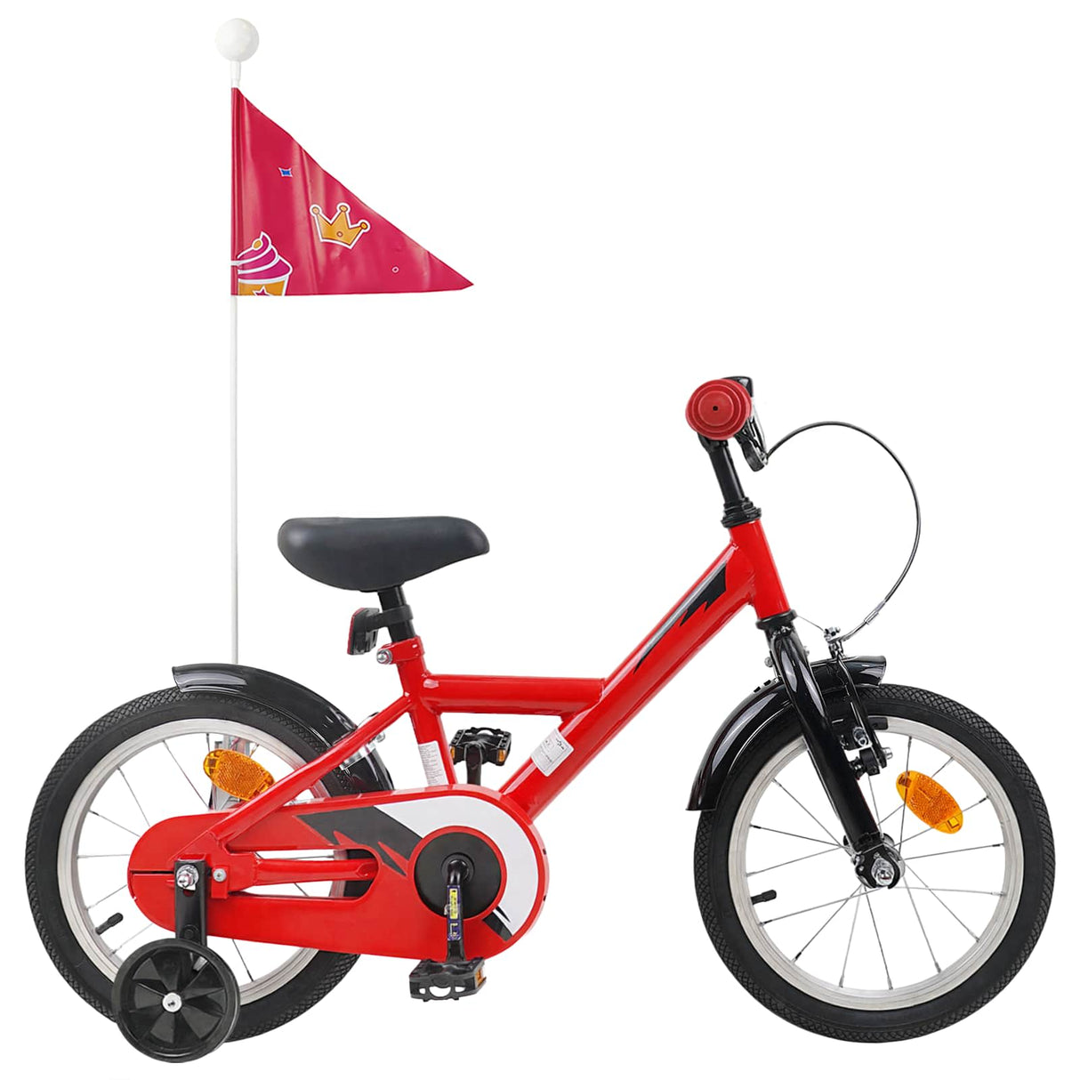 vidaXL Kinderfiets 12 Inch voor 2-4 jaar oud Zwart