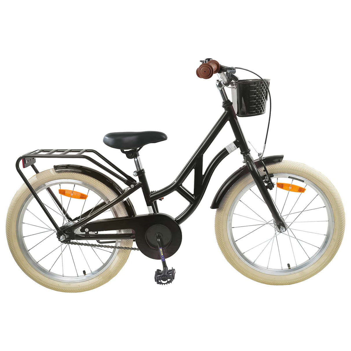 vidaXL Kids' Bike 20 Inch for 6-11 years old Black