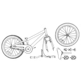 vidaXL BMX Bike 20 Inch for Children Aged 9+ Black