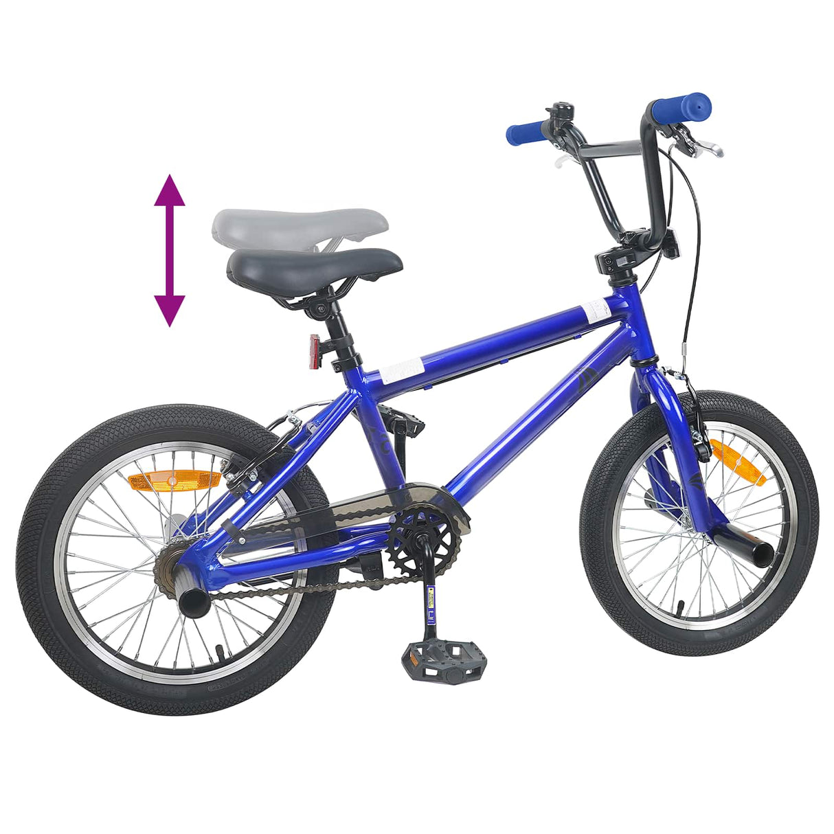 vidaXL BMX Fiets 16 Inch voor 5-8 jaar oud Donkerblauw