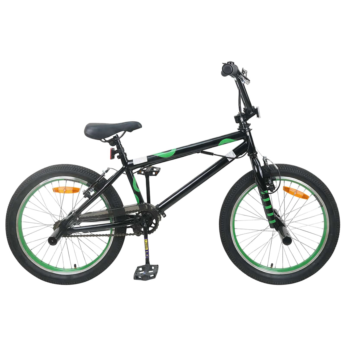 vidaXL BMX Fiets 20 Inch voor kinderen ouder dan 9 jaar Zwart