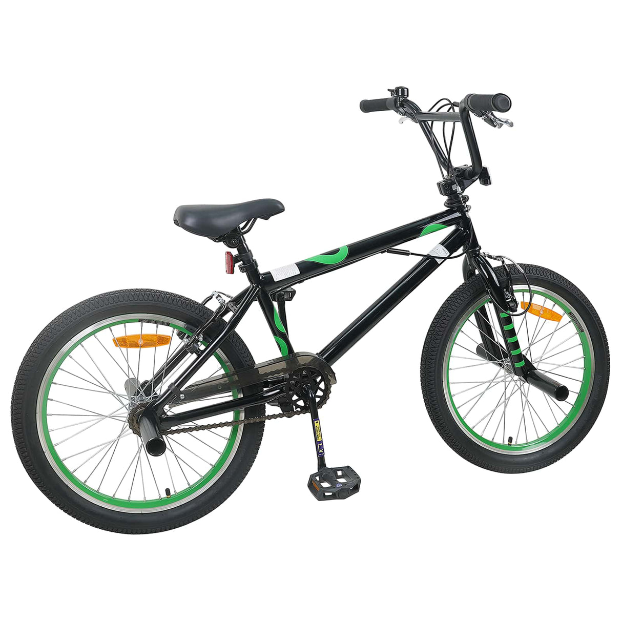 vidaXL BMX Fiets 20 Inch voor kinderen ouder dan 9 jaar Zwart