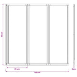 vidaXL Douchescherm Zwart 120 x 2 x 117 cm Aluminium en PP