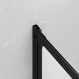 vidaXL Douchescherm Zwart 120 x 2 x 117 cm Aluminium en PP