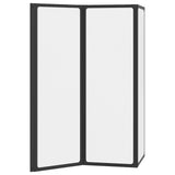 vidaXL Douchescherm Zwart 120 x 2 x 117 cm Aluminium en PP
