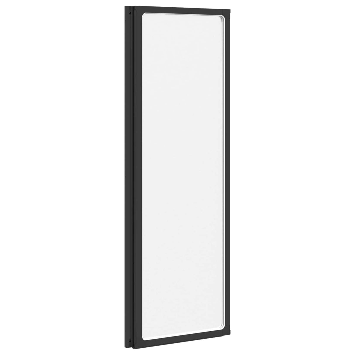 vidaXL Douchescherm Zwart 120 x 2 x 117 cm Aluminium en PP