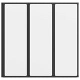 vidaXL Douchescherm Zwart 120 x 2 x 117 cm Aluminium en PP