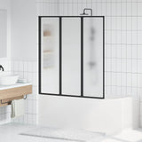 vidaXL Douchescherm Zwart 120 x 2 x 117 cm Aluminium en PP