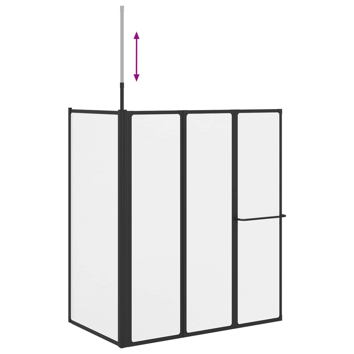 vidaXL Douchescherm Wit 120 x 70 x 137 cm Aluminium
