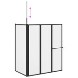 vidaXL Douchescherm Wit 120 x 70 x 137 cm Aluminium