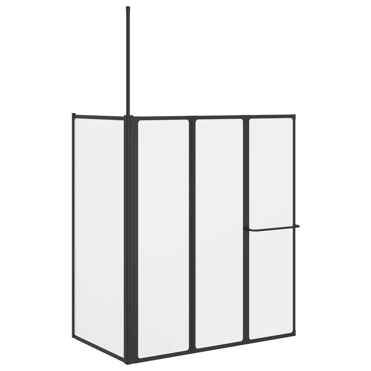 vidaXL Douchescherm Wit 120 x 70 x 137 cm Aluminium