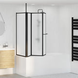 vidaXL Douchescherm Wit 120 x 70 x 137 cm Aluminium