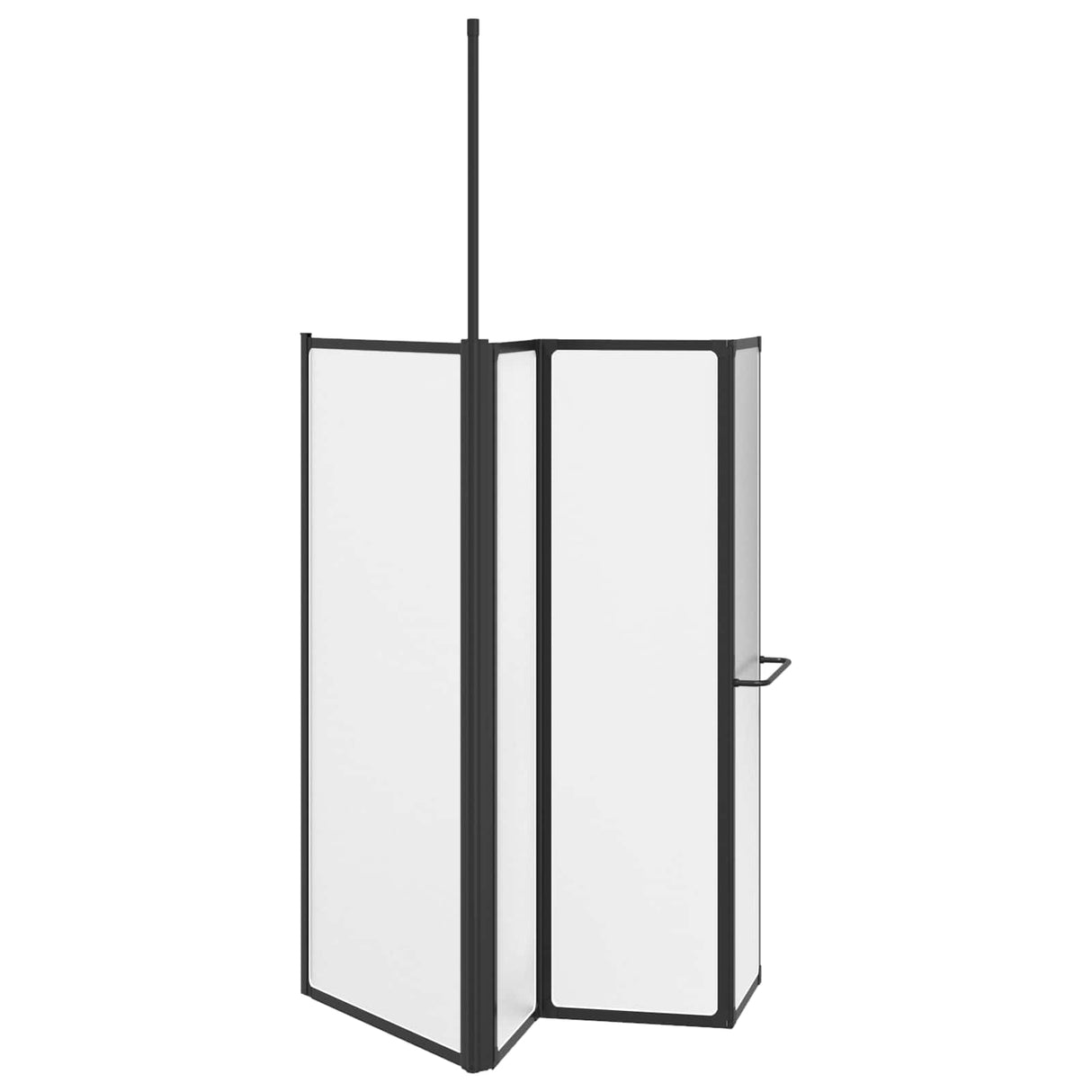 vidaXL Douchescherm Wit 120 x 70 x 137 cm Aluminium
