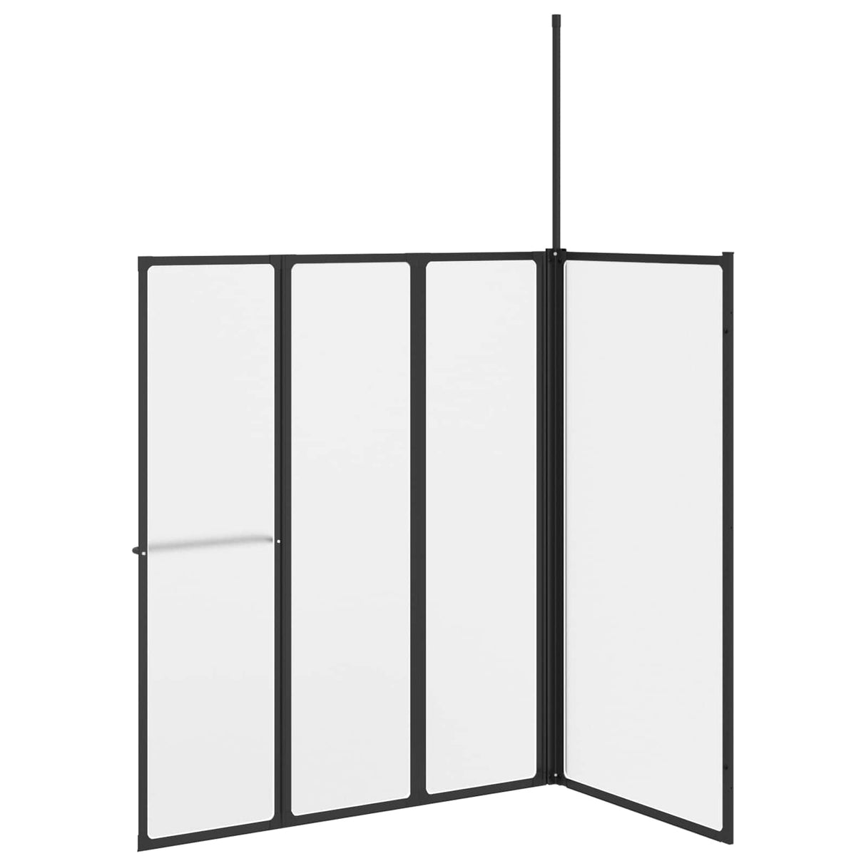 vidaXL Douchescherm Wit 120 x 70 x 137 cm Aluminium
