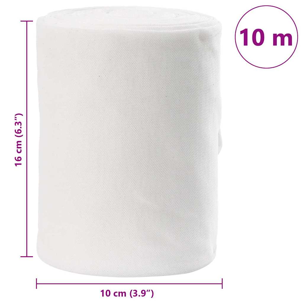 vidaXL Afvoerbuis Wit 16 x 2000 cm Stof