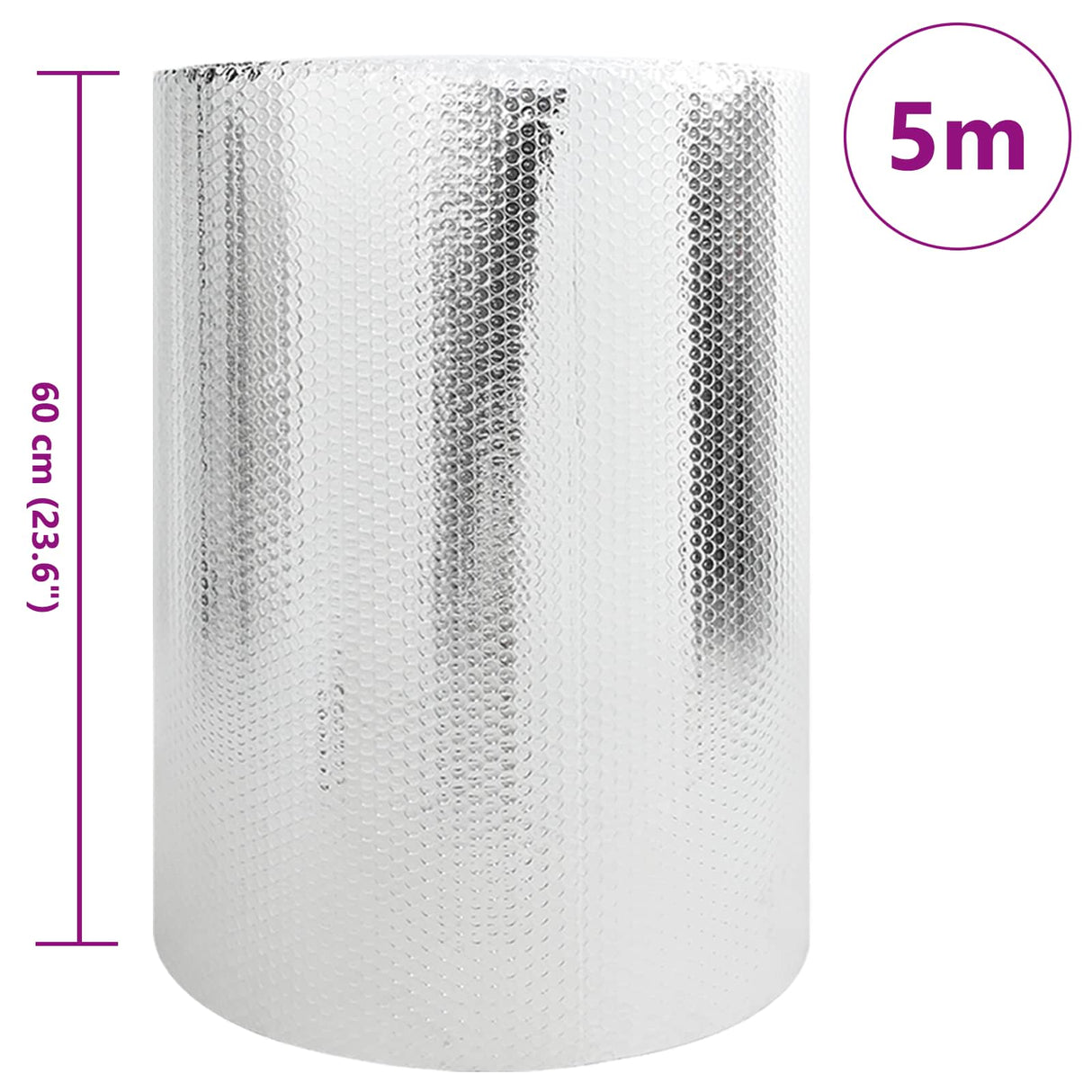 vidaXL Radiator Foil Silver 30 x 0.6 m Polyethylene