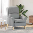 vidaXL Armchair Light Grey Fabric