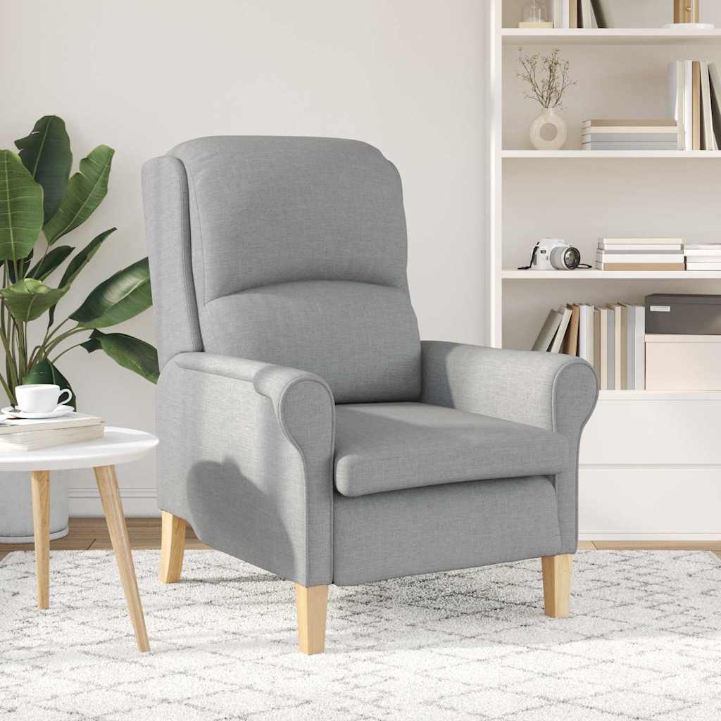 vidaXL Armchair Light Grey Fabric