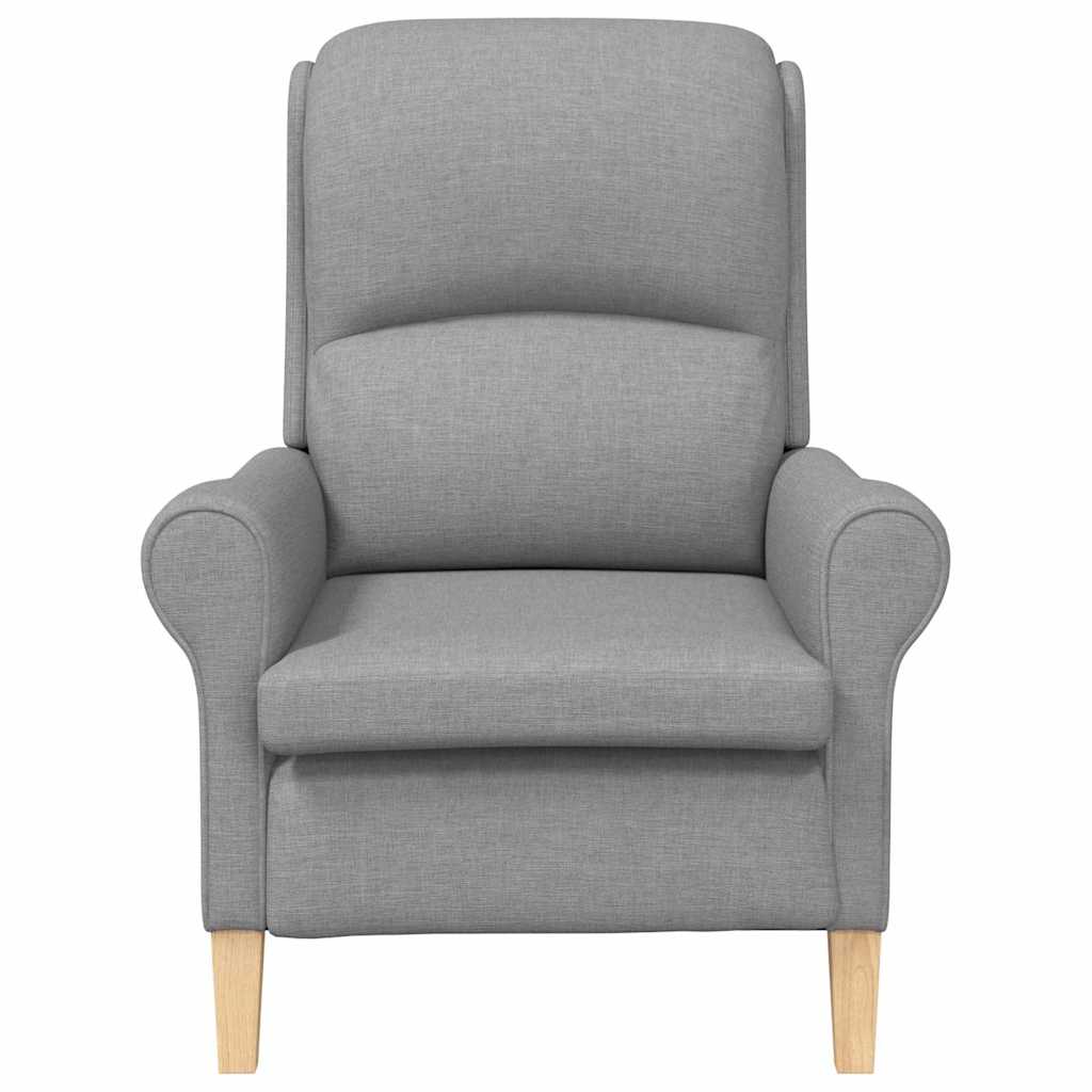 vidaXL Armchair Light Grey Fabric