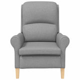 vidaXL Armchair Light Grey Fabric