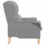 vidaXL Armchair Light Grey Fabric