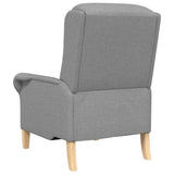 vidaXL Armchair Light Grey Fabric