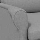 vidaXL Armchair Light Grey Fabric
