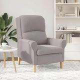 vidaXL Fauteuil Lichtgrijs Zachte Sherpa-stof