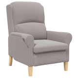vidaXL Fauteuil Lichtgrijs Zachte Sherpa-stof