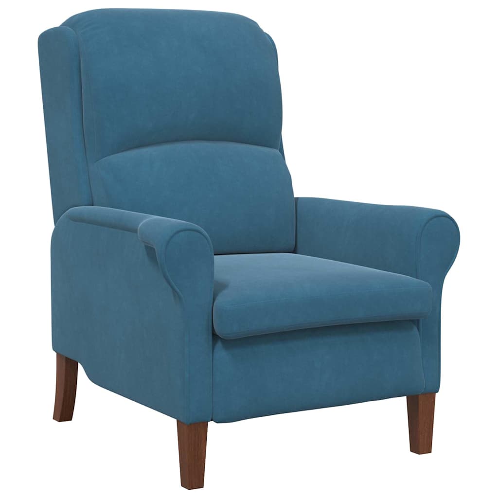 vidaXL Armchair Blue Velvet