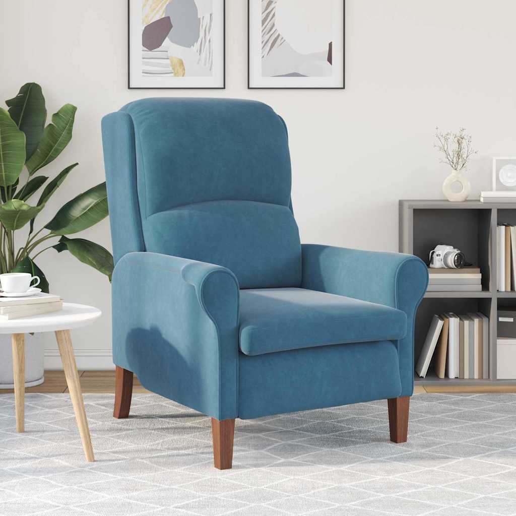 vidaXL Armchair Blue Velvet