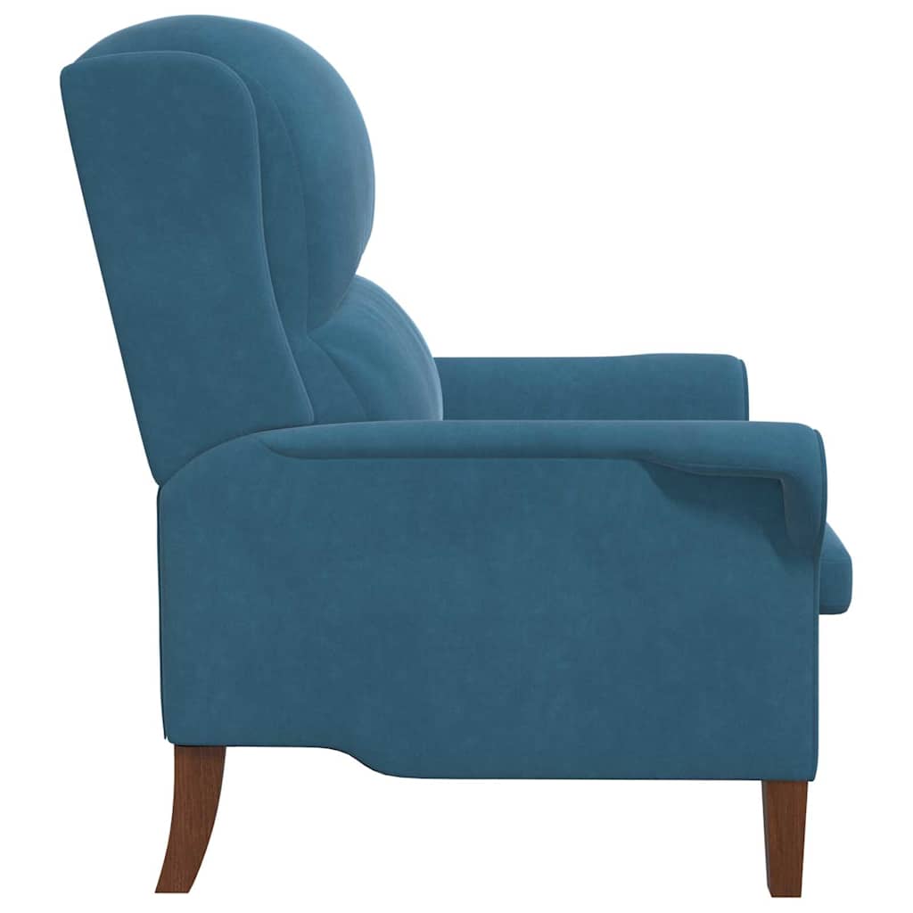 vidaXL Armchair Blue Velvet