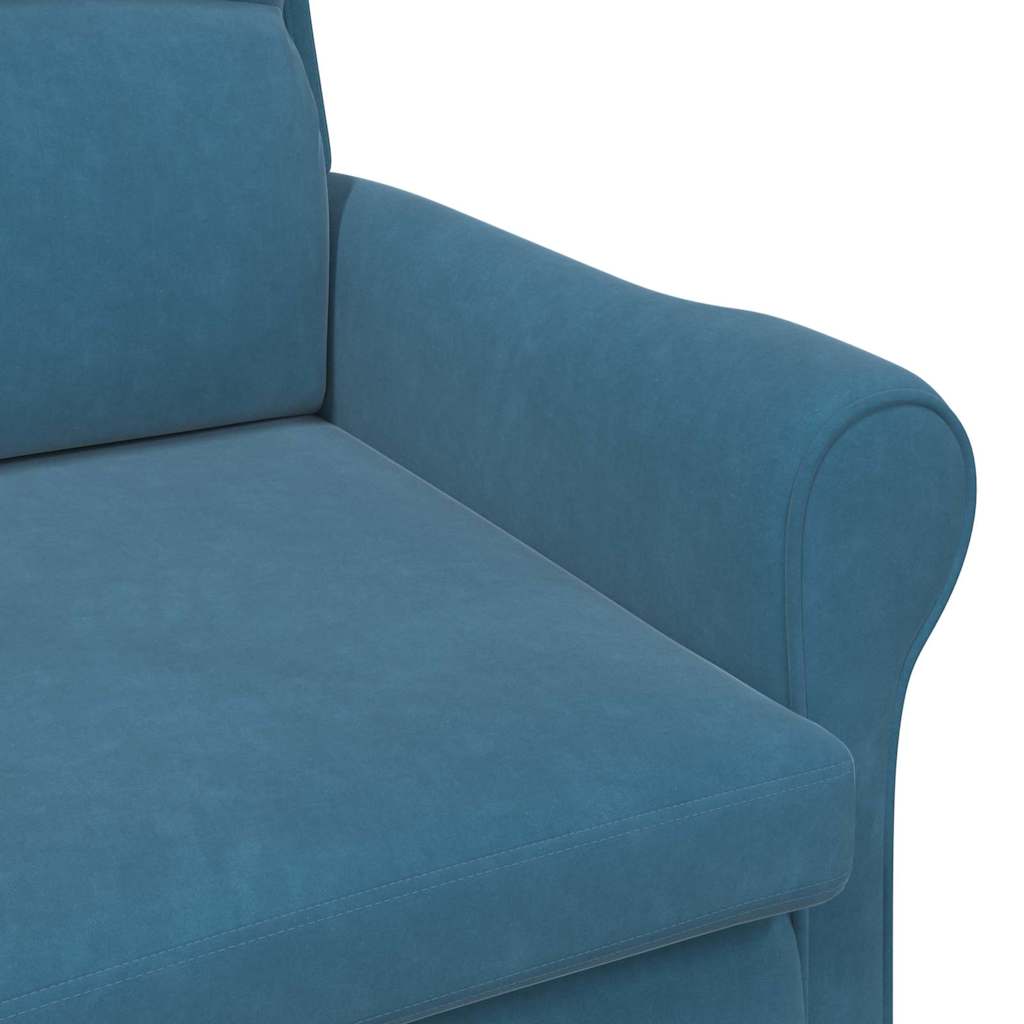vidaXL Armchair Blue Velvet