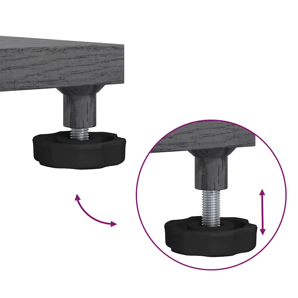 vidaXL Parasol Base Dark Grey Wooden Look 45 x 45 x 31 cm