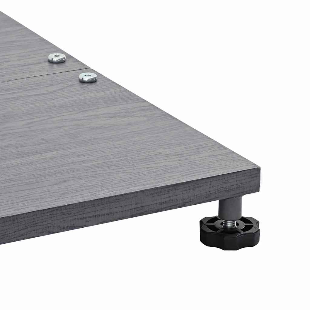 vidaXL Parasol Base Dark Grey Wooden Look 45 x 45 x 31 cm