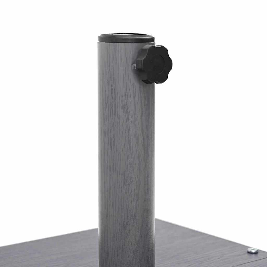 vidaXL Parasol Base Dark Grey Wooden Look 45 x 45 x 31 cm