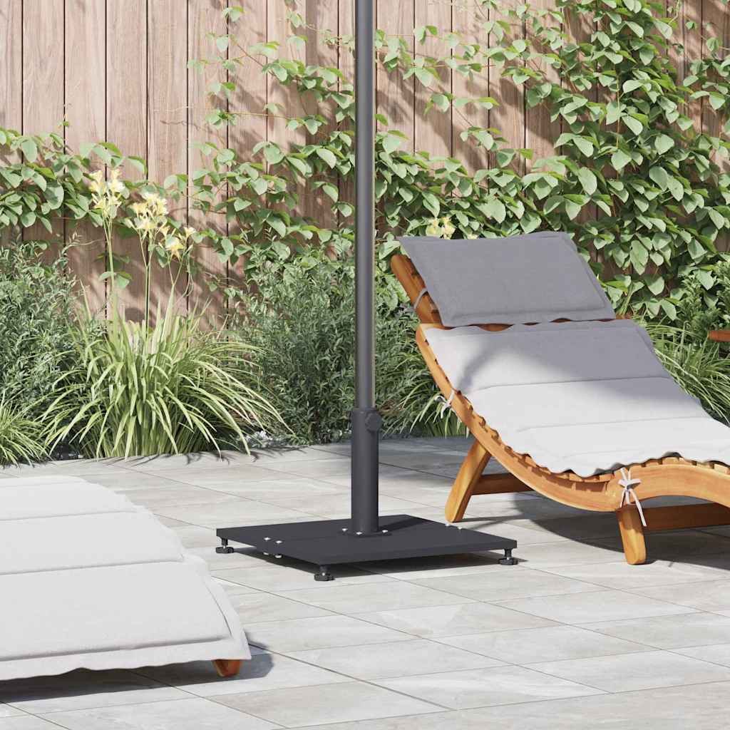vidaXL Parasol Base Dark Grey Wooden Look 45 x 45 x 31 cm