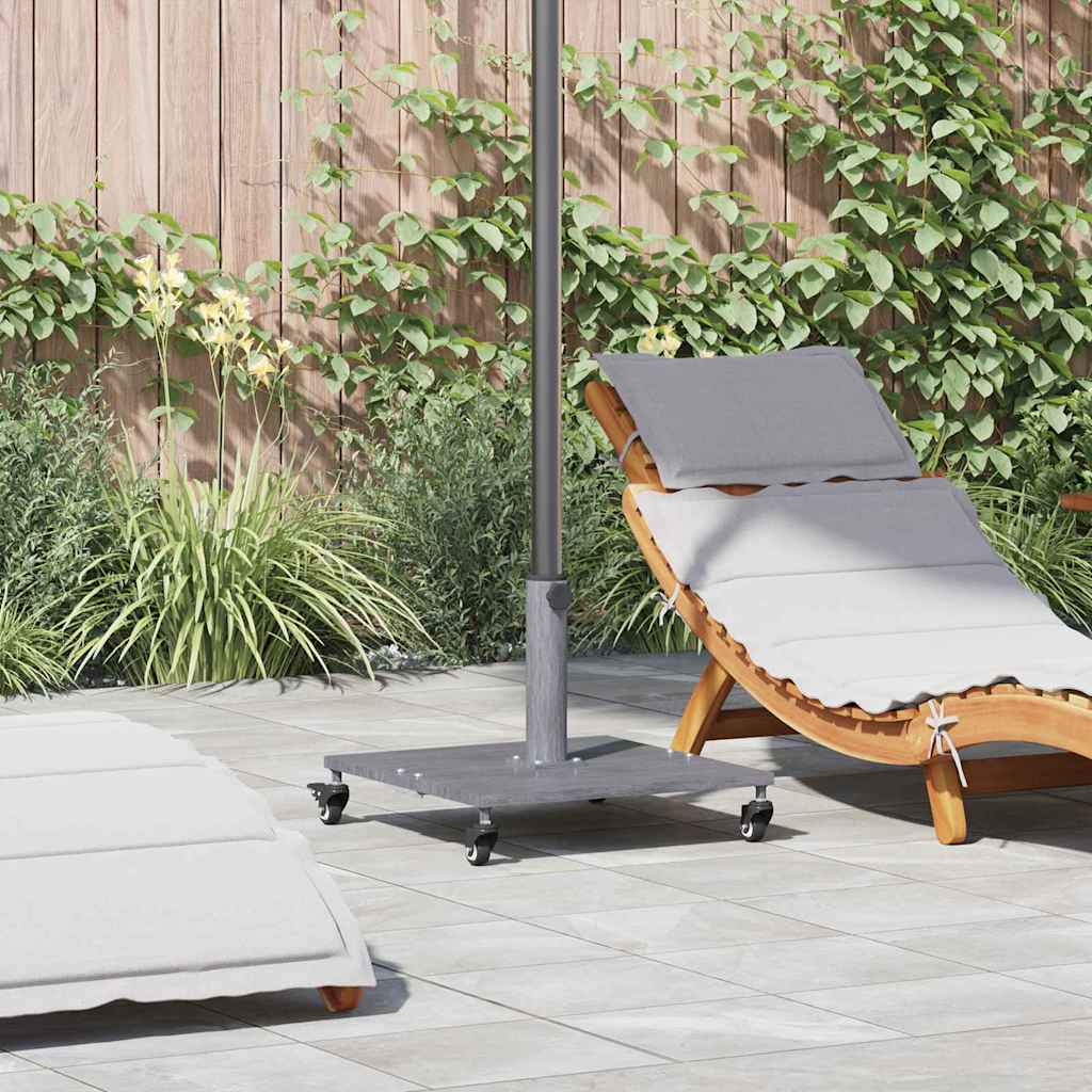 vidaXL Parasol Base Dark Grey Wooden Look 45 x 45 x 31 cm
