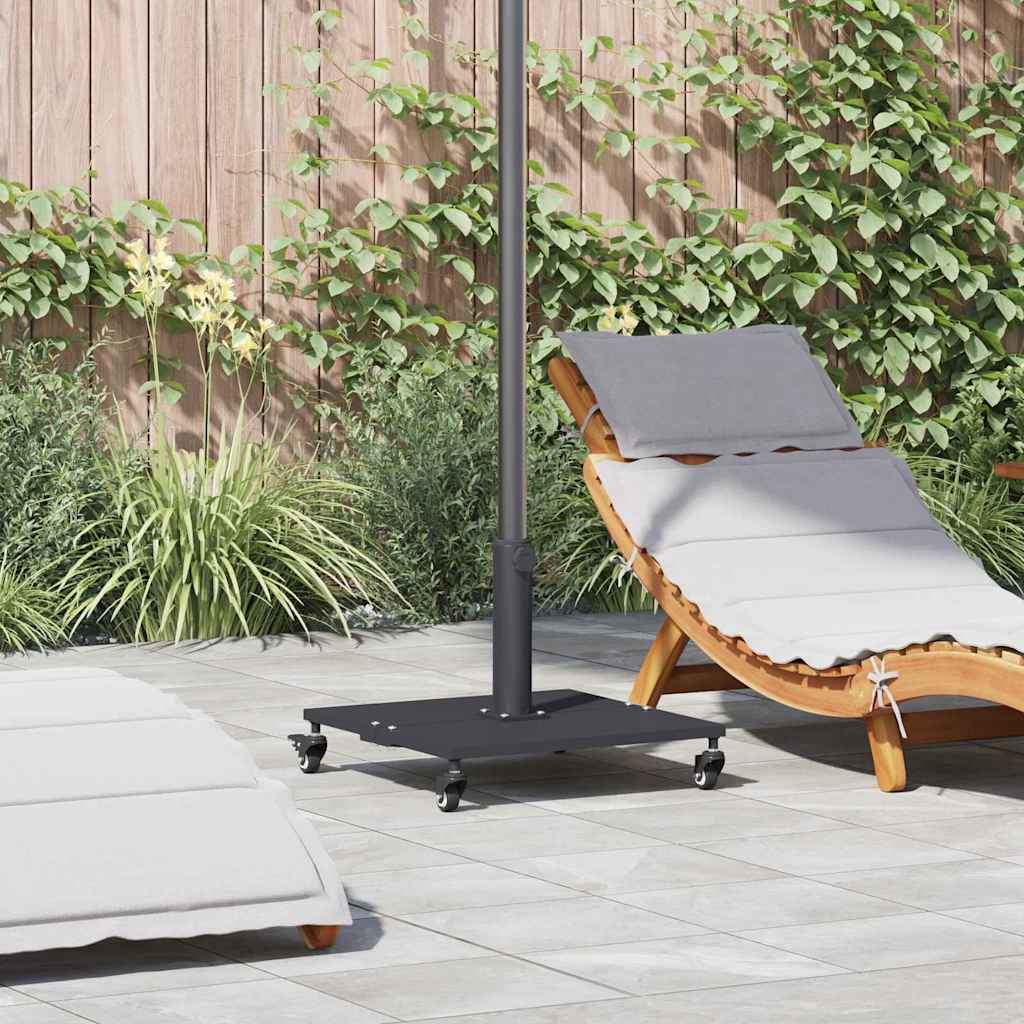 vidaXL Parasol Base Dark Grey Wooden Look 45 x 45 x 31 cm