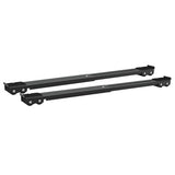 vidaXL Washing Machine Base 2 pcs Black 72 x 5 x 4.5 cm Stainless Steel