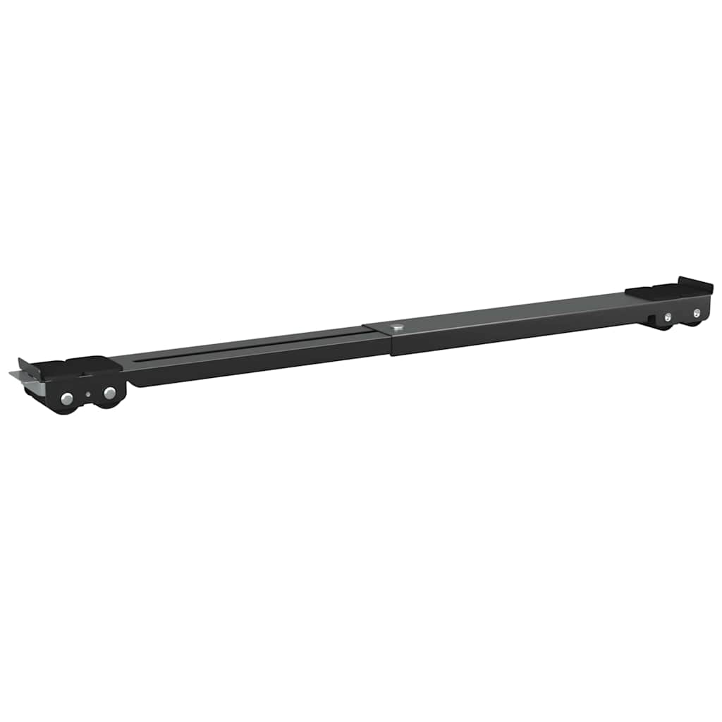 vidaXL Washing Machine Base 2 pcs Black 72 x 5 x 4.5 cm Stainless Steel