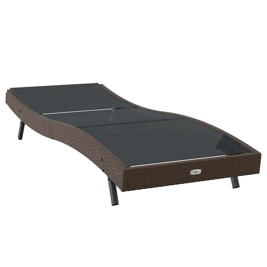vidaXL Ligstoel 197 x 70 x 82 cm poly rattan