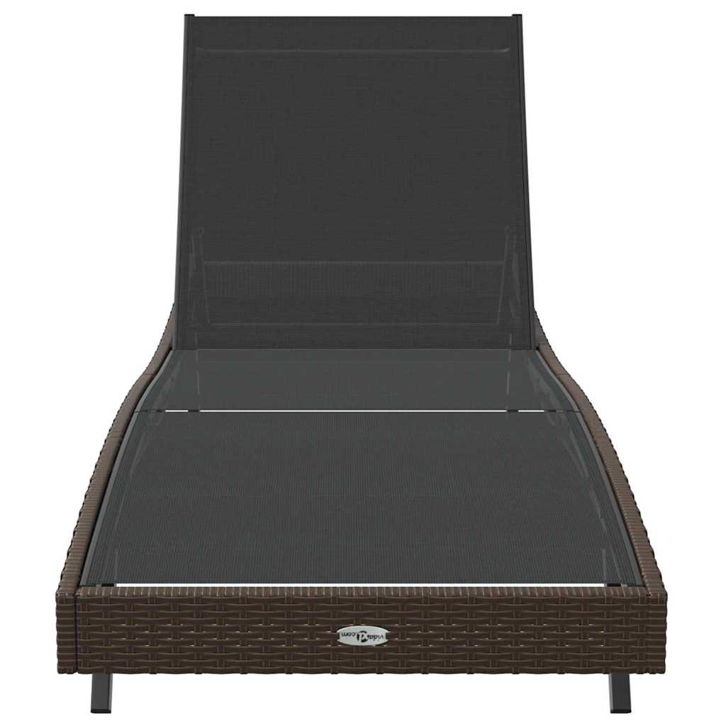 vidaXL Ligstoel 197 x 70 x 82 cm poly rattan