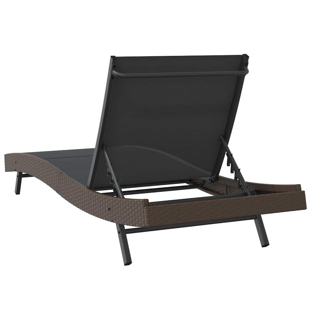 vidaXL Ligstoel 197 x 70 x 82 cm poly rattan