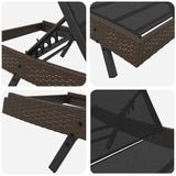 vidaXL Ligstoel 197 x 70 x 82 cm poly rattan