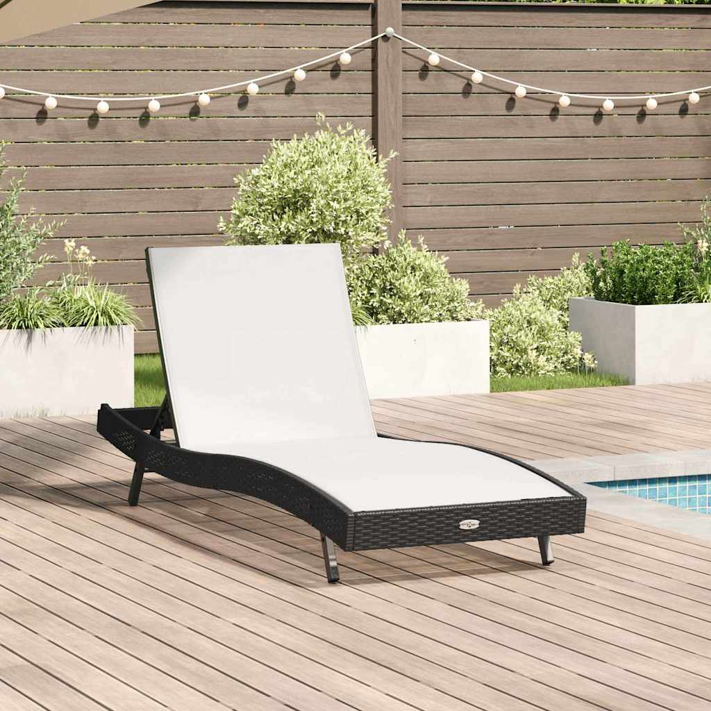 vidaXL Ligstoel 197 x 70 x 82 cm poly rattan