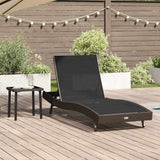 vidaXL Sun Lounger 2 pcs Black and Brown poly rattan