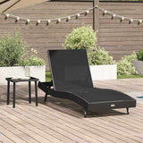 vidaXL Sun Lounger 2 pcs Black and Brown poly rattan