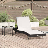 vidaXL Sun Lounger 2 pcs Black and Brown poly rattan